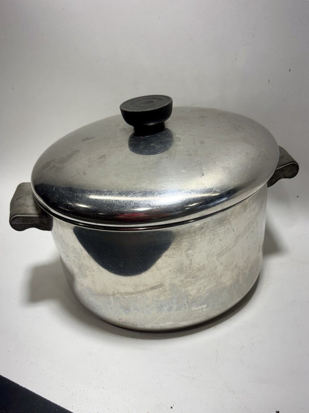 Vintage Farberware 4 Qt Stainless Steel Pot w Lid Bronx NY Aluminum Clad